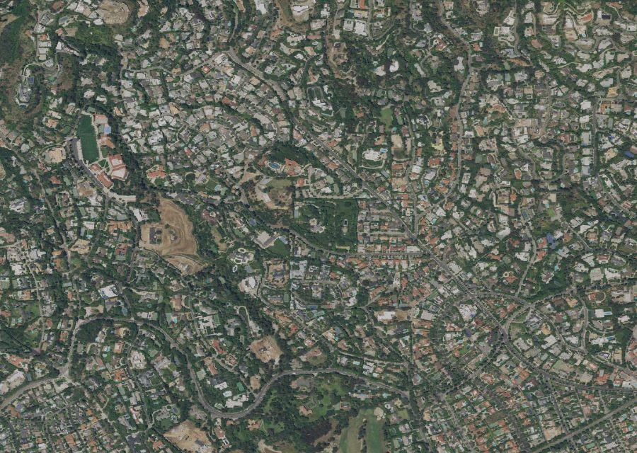 Wide satellite view of the area